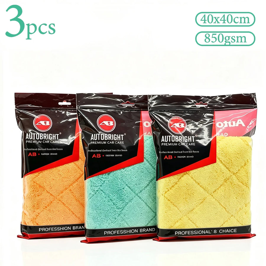 850 GSM Quilted Microfiber Detailing Towel, 40 x 40 cm