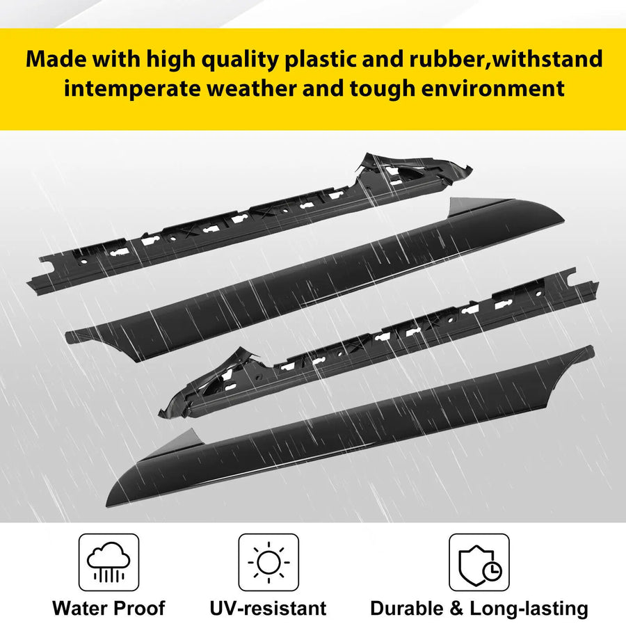 4-Piece for 11-19 Ford Explorer Left Right Side Windshield A-Pillar Molding Trim
