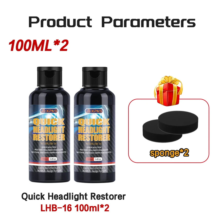 Headlight Lens Restoration Kit – 100 ml