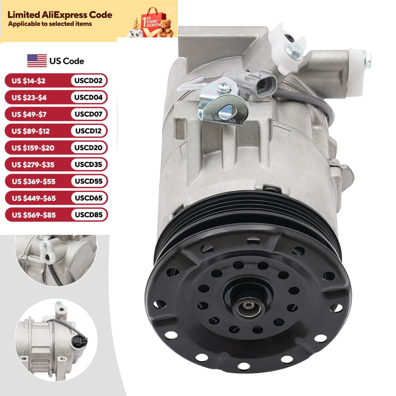 A/C Compressor & Clutch for Scion xA & xB 2004-2006