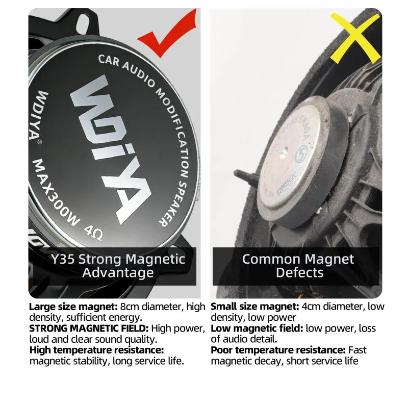 5-Inch 300W Max Carbon-Fiber Car Speakers