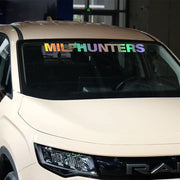 “MILF Hunters” Windshield Vinyl Decal – 100 × 9 cm
