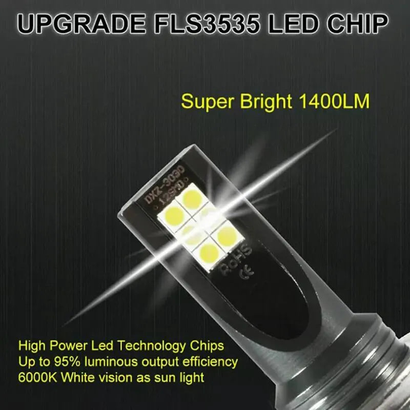2-Piece H1/H3/H11/9005/9006 LED Headlight Bulb – 6000K