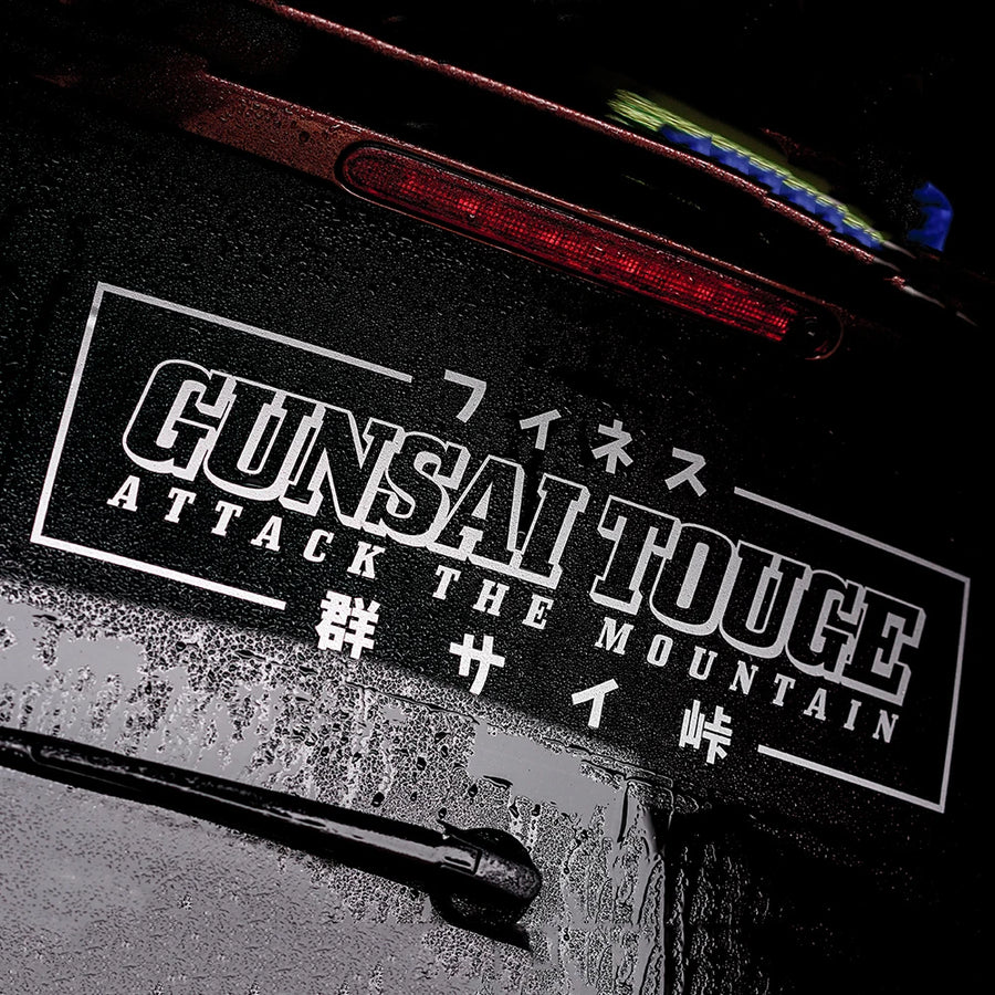 Gunsai Touge Reflective Rear Windshield Decal