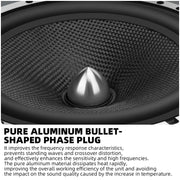 6.5-Inch 1000W Max Carbon-Fiber Component Car Speakers
