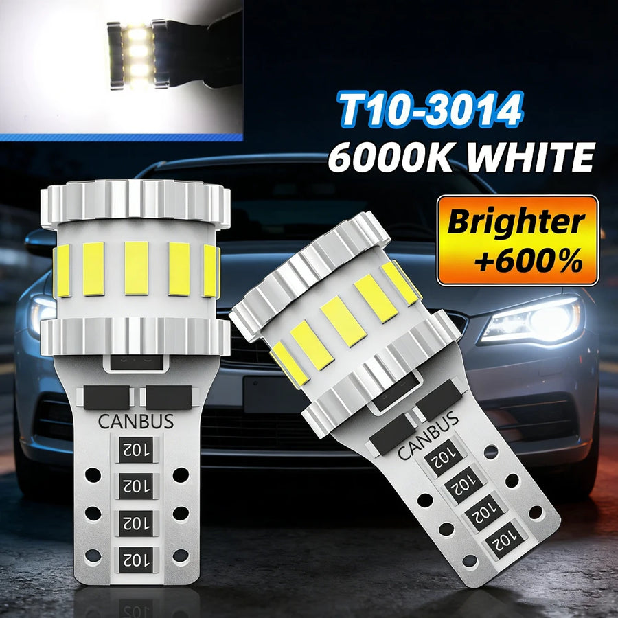 T10/W5W LED Parking and Clearance Light Bulbs – 6000K CANBUS