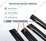 Wavy-Style Window Visors for 2012–2015 Honda Civic Sedan – 4 Pieces