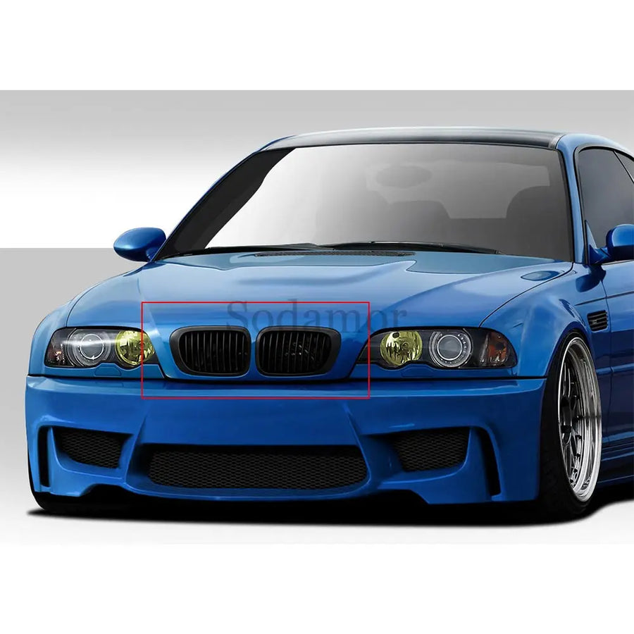 Front Kidney Grill Grille Glossy Black ABS Car for BMW E46 4 Door Wagon/Touring& Sedan/Saloon(320i 323i