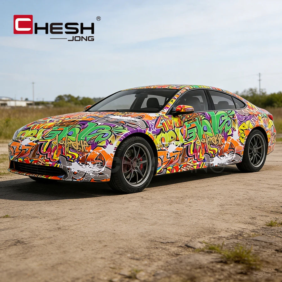 Graffiti Graphic Automotive Vinyl Wrap – Multiple Designs