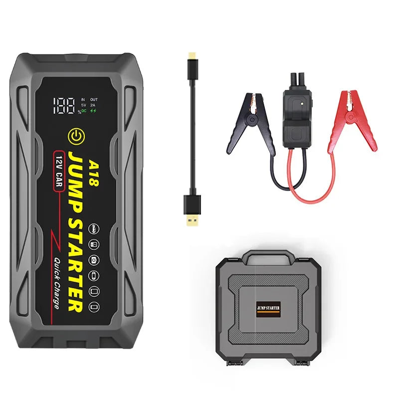 2000A 12V Car Jump Starter with 29,800mAh Power Bank