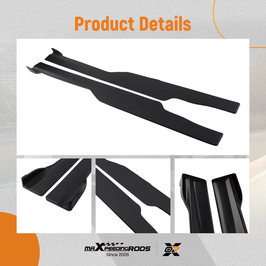 Black Side Skirt Extensions for 2015–2023 Dodge Charger