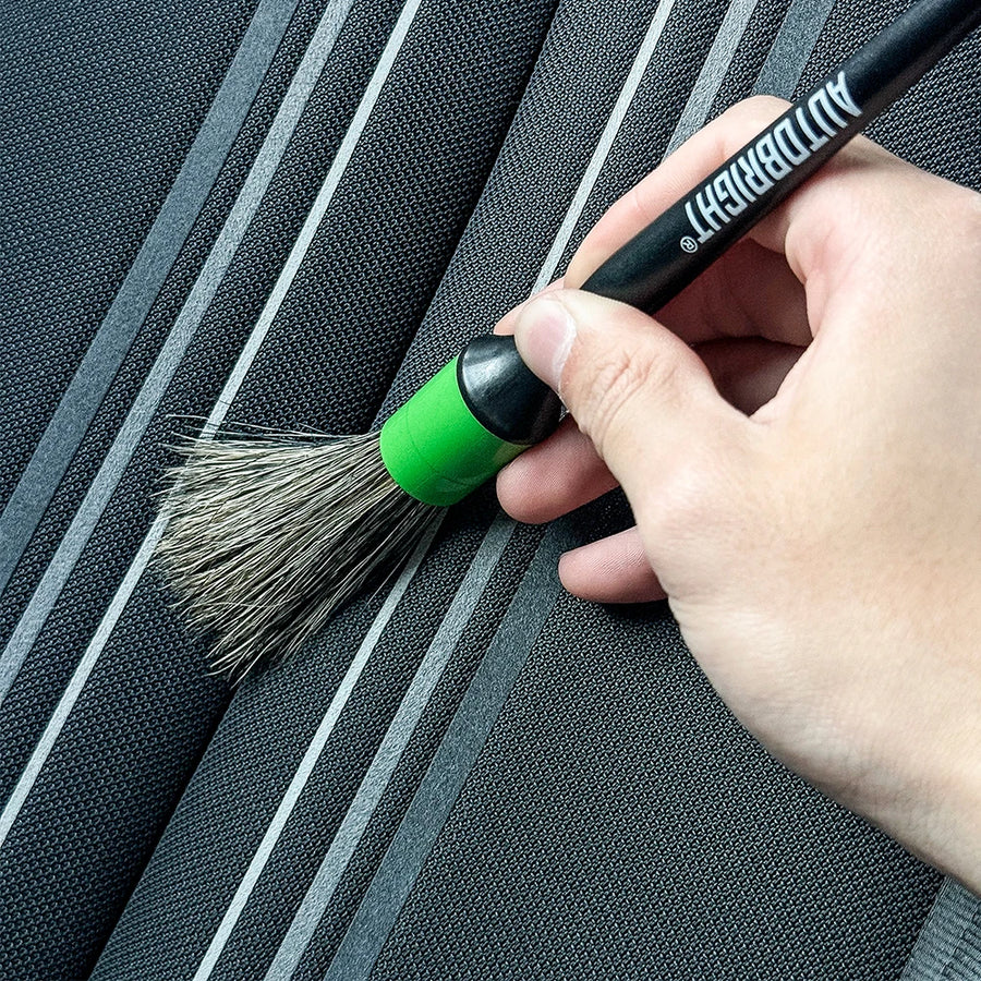 5-Piece Black & Green Car Detailing Brush Set