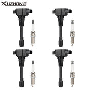 4 UF549 for Nissan Altima Sentra rogue versa Spark Plugs and Ignition Coil packs
