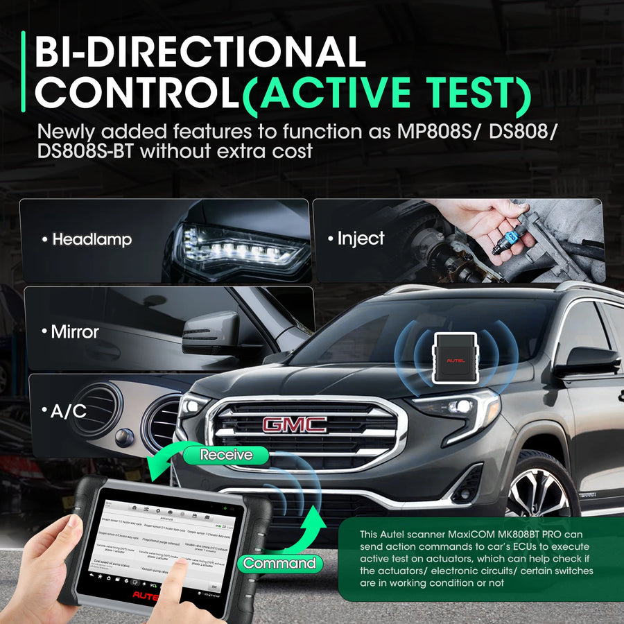 Autel MaxiCOM MK808BT Pro Bidirectional OBD2 Scanner with Key Coding