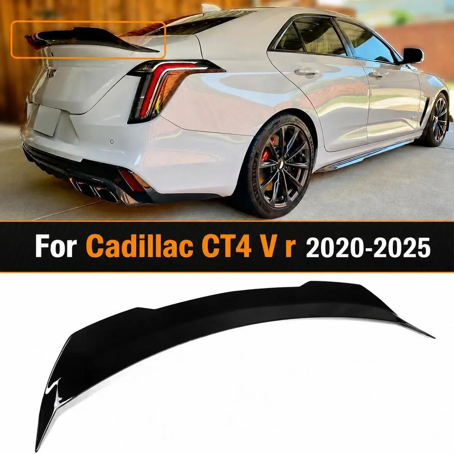 Gloss-Black Duckbill Trunk Spoiler for Cadillac CT4 2020–2025