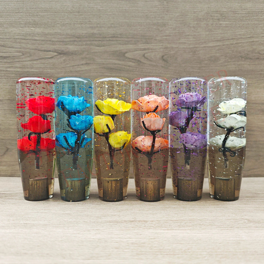 15cm Acrylic Flower Manual Gear Shift Knob