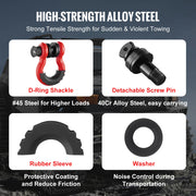 2-Piece 3/4 in Recovery D-Ring Shackle Set – 9,500 lb WLL