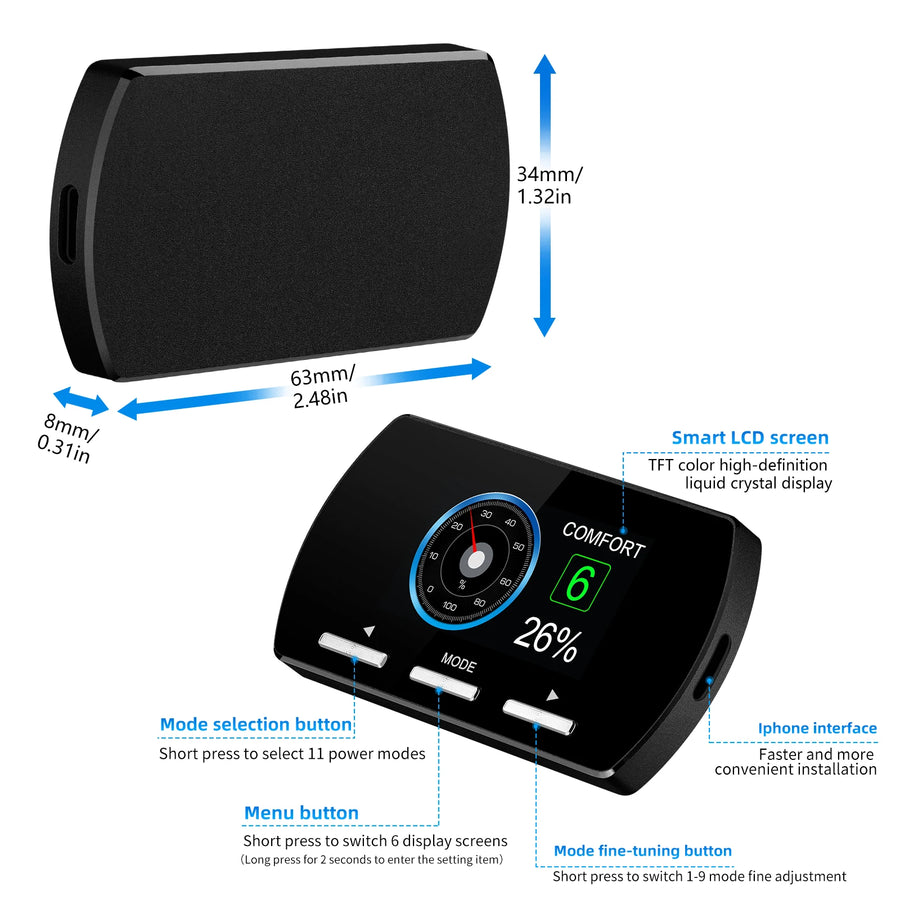 Electronic Throttle Controller with 9 Drive Modes-choose Vehicle Adapter