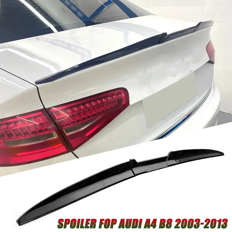 3-Piece Rear Trunk Spoiler for Audi A4 B8 2003-2013