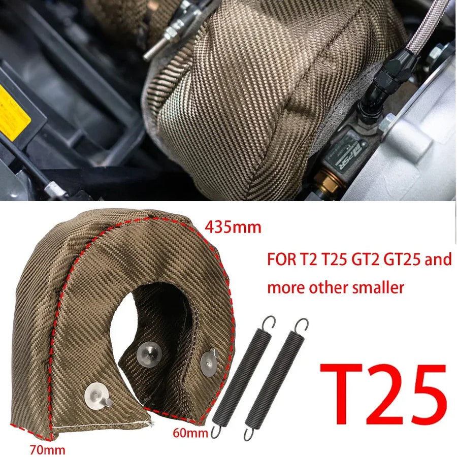 Fiberglass Turbocharger Heat Shield Blanket for T2–T6 Turbos