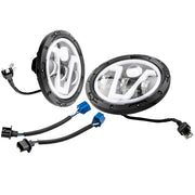 7-Inch LED Headlight Assemblies for Jeep/Hummer – Pair