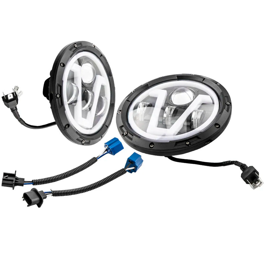 7-Inch LED Headlight Assemblies for Jeep/Hummer – Pair