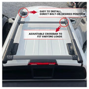 Black Roof Rack Crossbar Set for 2005 Nissan Frontier – 4 Door