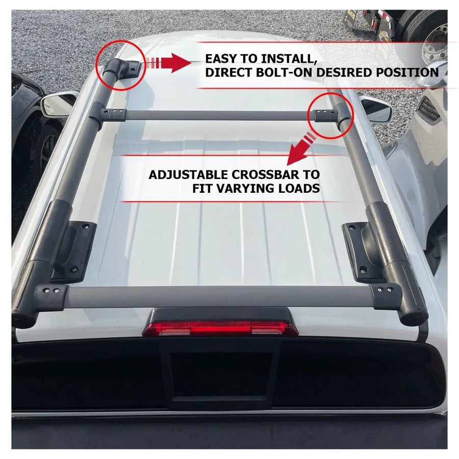 Black Roof Rack Crossbar Set for 2005 Nissan Frontier – 4 Door