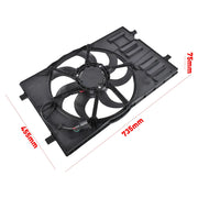 Radiator Fan Assembly with Brushless Motor for Volkswagen Golf Jetta 5QM 121 203 M 2015-2021