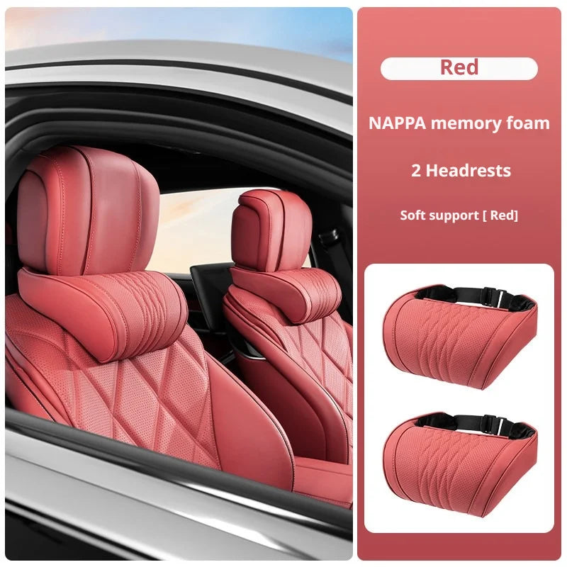 Nappa Leather BMW Car Headrest and Lumbar Support Pillow