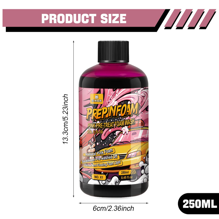 Concentrated Pink Snow-Foam Car Wash Shampoo – 100–473 ml