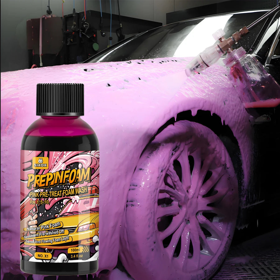 Concentrated Pink Snow-Foam Car Wash Shampoo – 100–473 ml