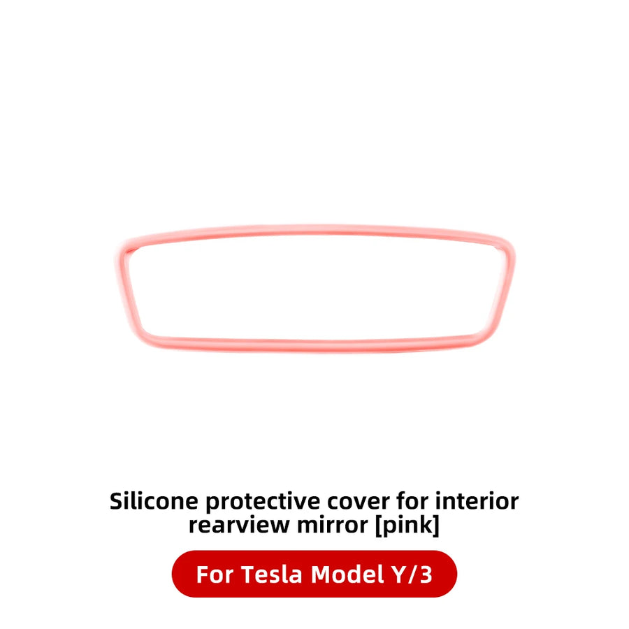 Silicone Interior Rearview Mirror Protector for Tesla Models 2019-2025