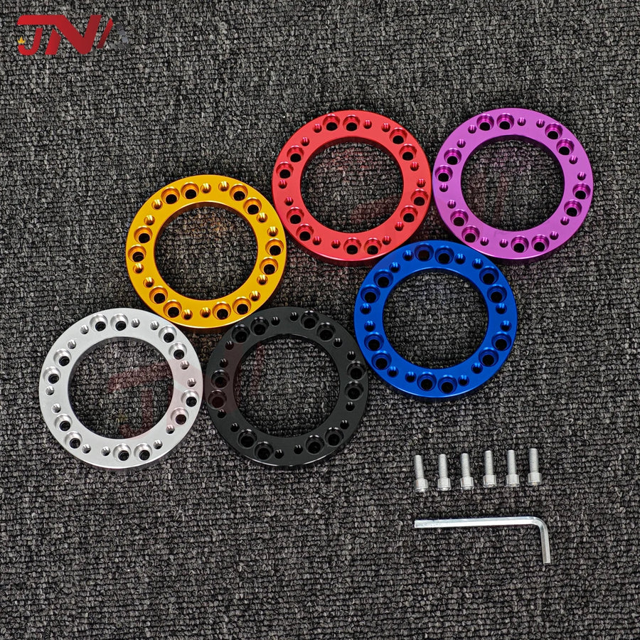 70MM 74MM PCD Steering Wheel Hub Adapter Spacer Kit 6 Bolts Universal Aluminum Steering Wheel Spacer