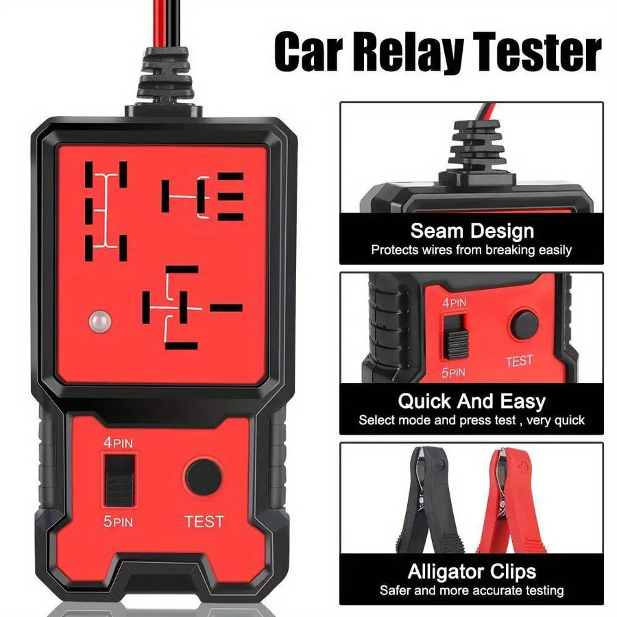 Universal 12V Automotive Relay and Voltage Tester with LED Indicator