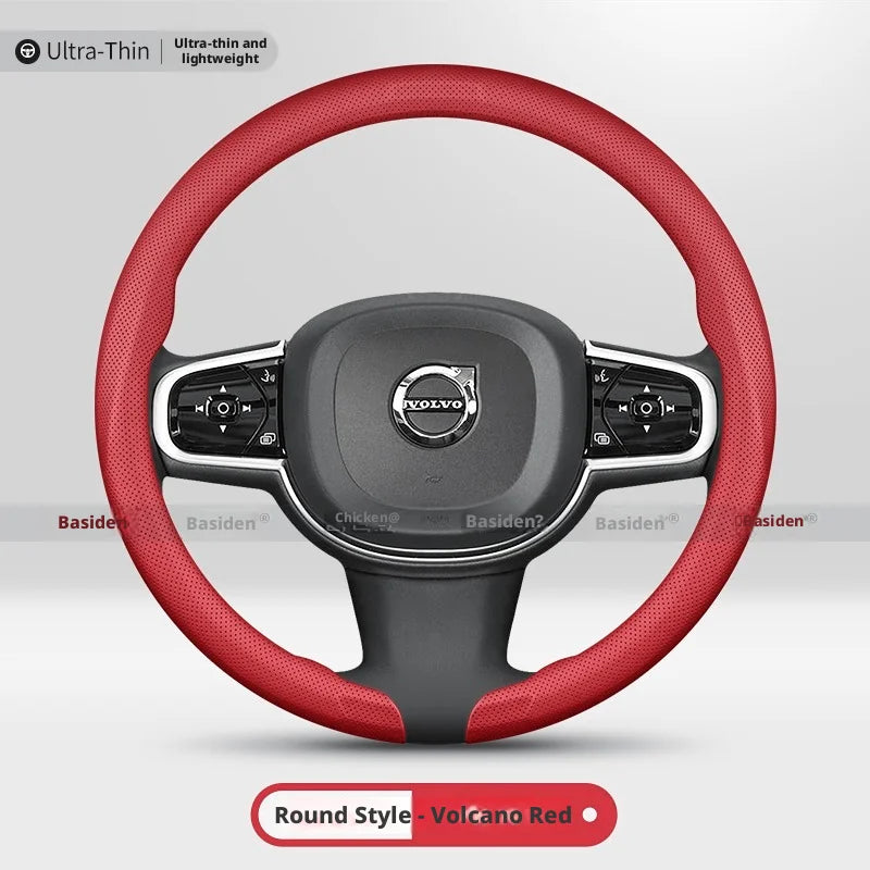 Nappa Steering Wheel Cover for Volvo XC60 XC40 XC90 EX40 EX90 V60 V40 V90 S60 S90
