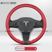 Nappa 37-38CM Steering Wheel Cover for Tesla Model Y Model 3 Car Interior