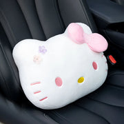 Hello Kitty Plush Car Headrest Pillow and Seat Belt Shoulder Pad Set