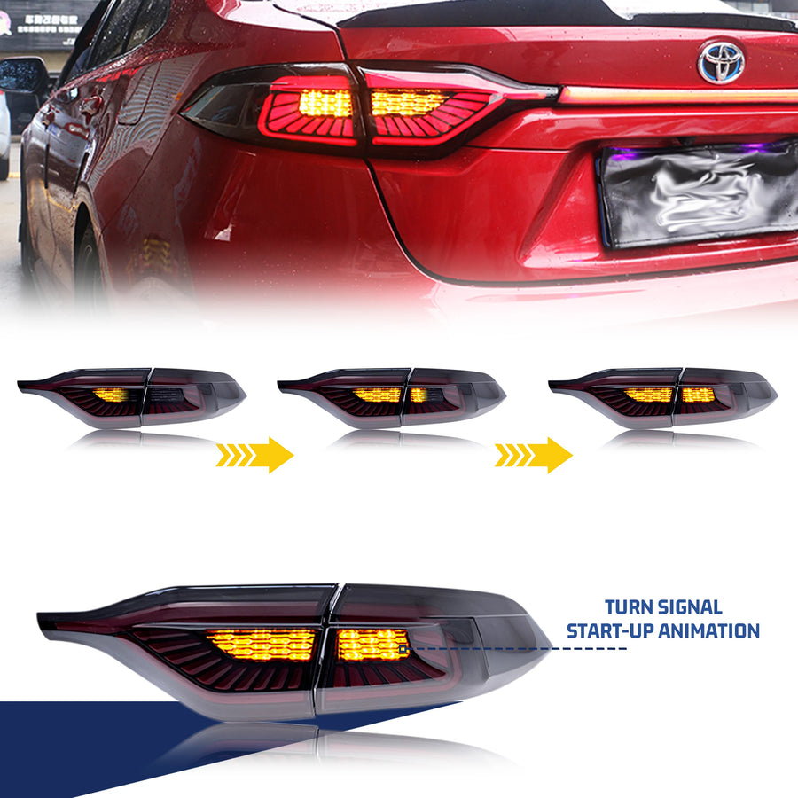 Toyota Corolla E210 Sedan LED Tail Light Set with Center Lamp – 2020–2026