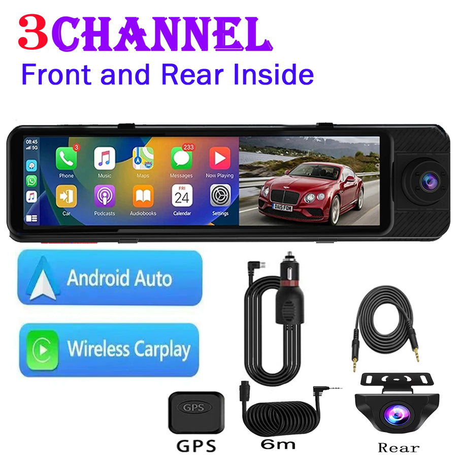 4K 3-Channel Dash Cam with GPS