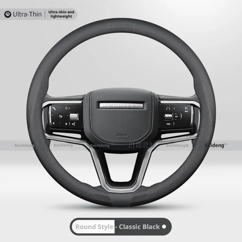 Leather Steering Wheel Cover for Range Rover Port Evoque Velar Defender 90