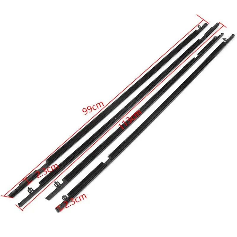 4-Piece Car Window Moulding Trim Weatherstrips Seal Fit for Honda Civic Sedan 06-11