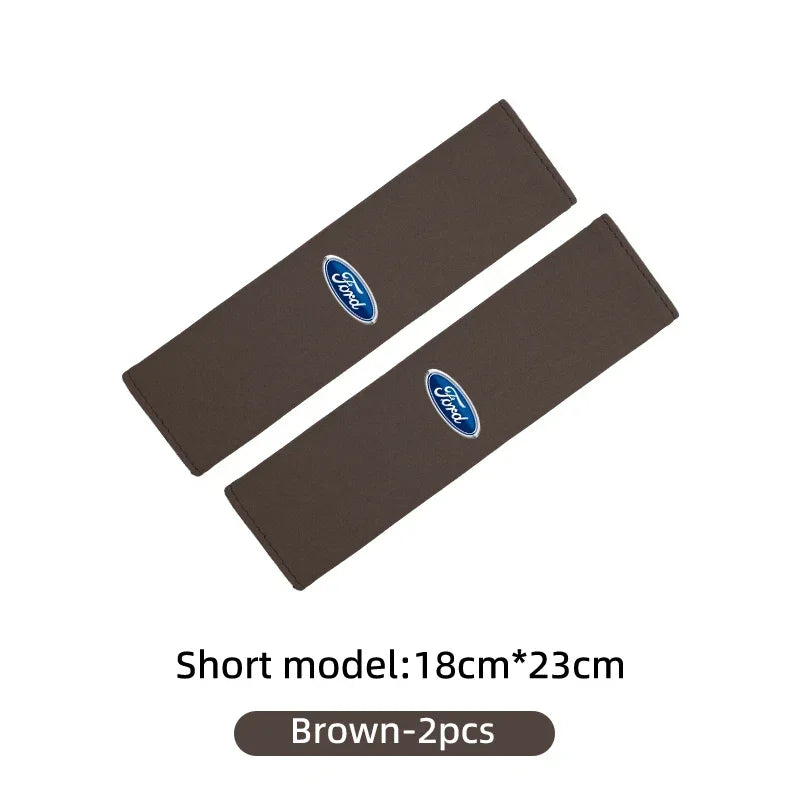 2-Piece Ford Suede-Look Seat Belt Shoulder Pads – 6 Colors