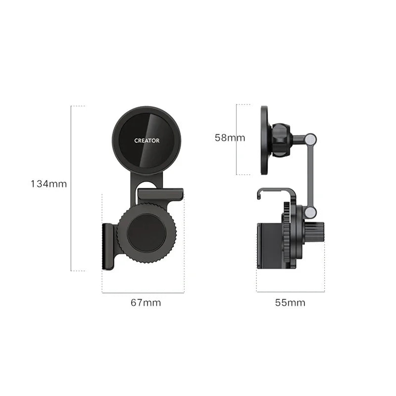 Tesla Model 3, S, X & Y Center Display Slide-Rail Magnetic Phone Holder