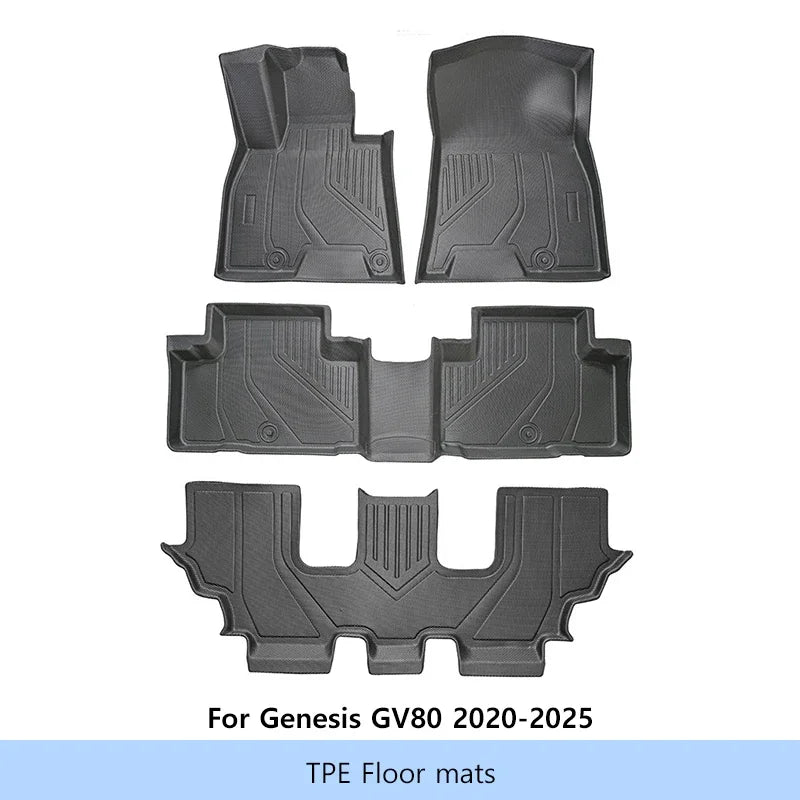 TPE All-Weather Floor Mats and Cargo Liner Set for Genesis GV80 Seven-seats 2020-2025