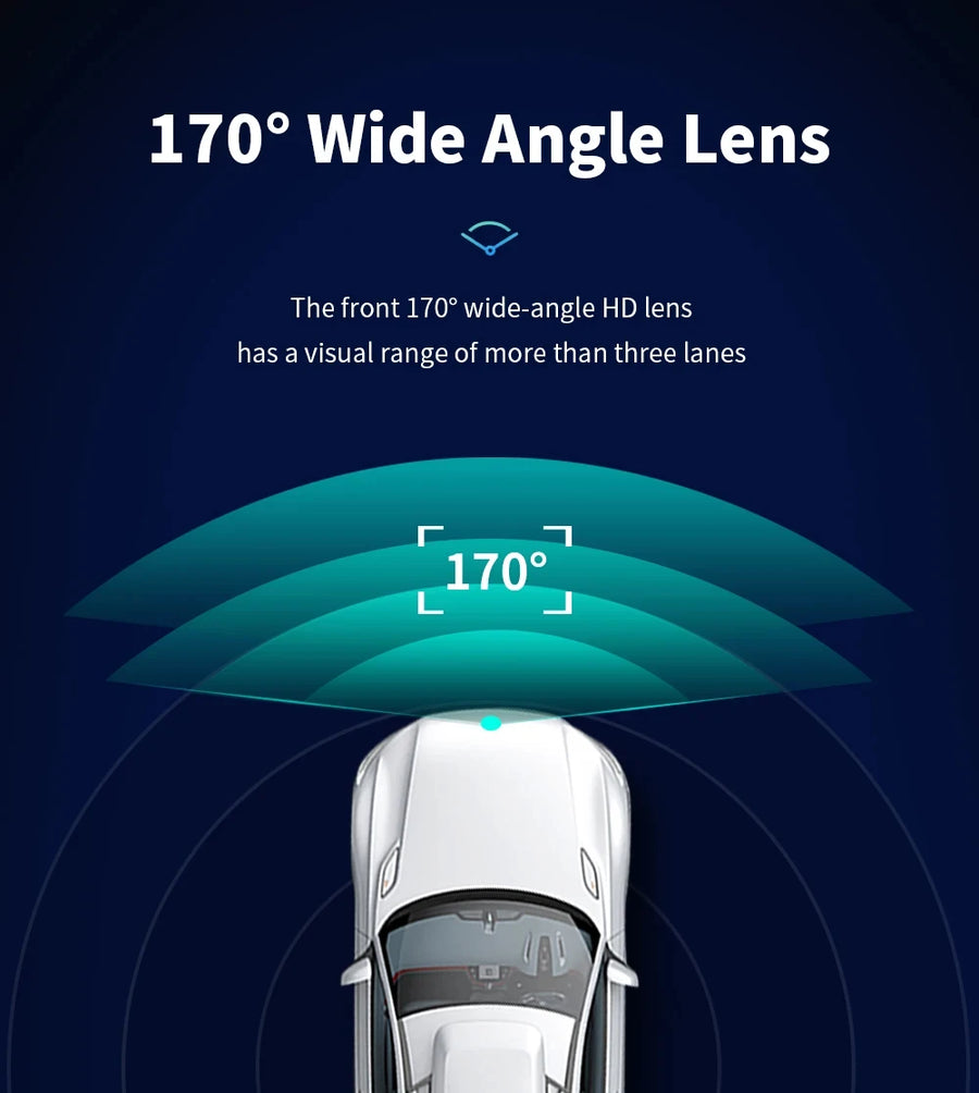 1080P Dual Dash Cam with Wi-Fi App Control