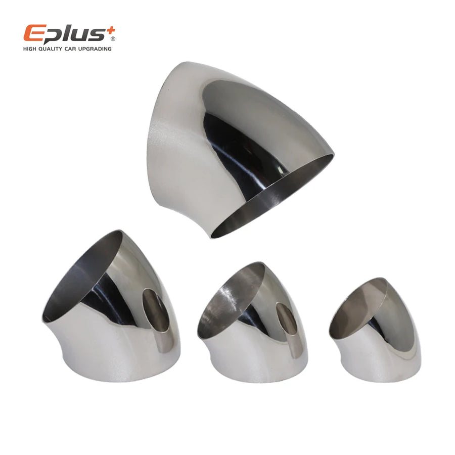 Universal 304 Stainless Steel 45-Degree Exhaust Pipe Elbow