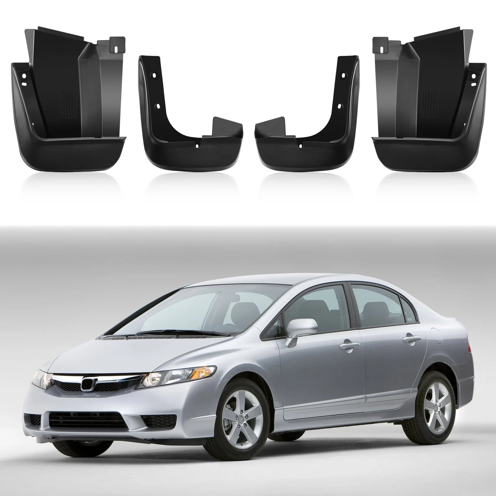 Honda Civic Sedan Front & Rear Splash Guard Set – 2006–2011