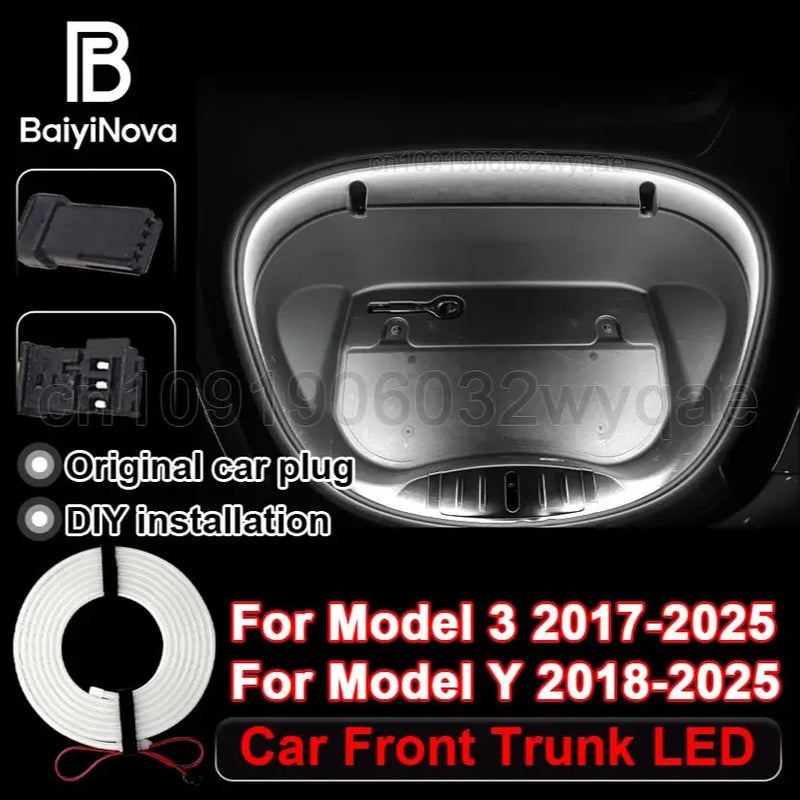 LED Front Trunk Ambient Light Strip for Tesla Model 3 and Model Y 2021–2025