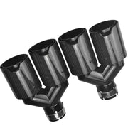 63 mm Inlet x 101 mm Outlet Carbon-Fiber Dual Exhaust Tip